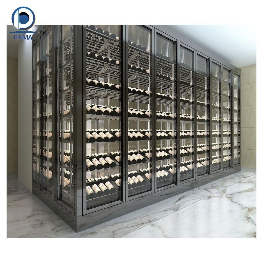 Prima Customized Stainless Steel Wine Cabinet Display Frame Wine Rack Cabinet Living Room Bar Wine Cabinet