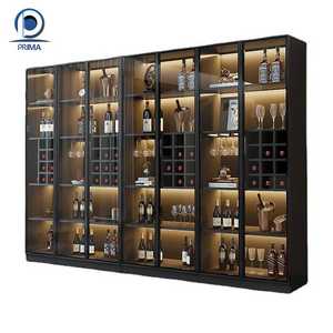 Prima Customized Stainless Steel Wine Cabinet Display Frame Wine Rack Cabinet Living Room Bar Wine Cabinet