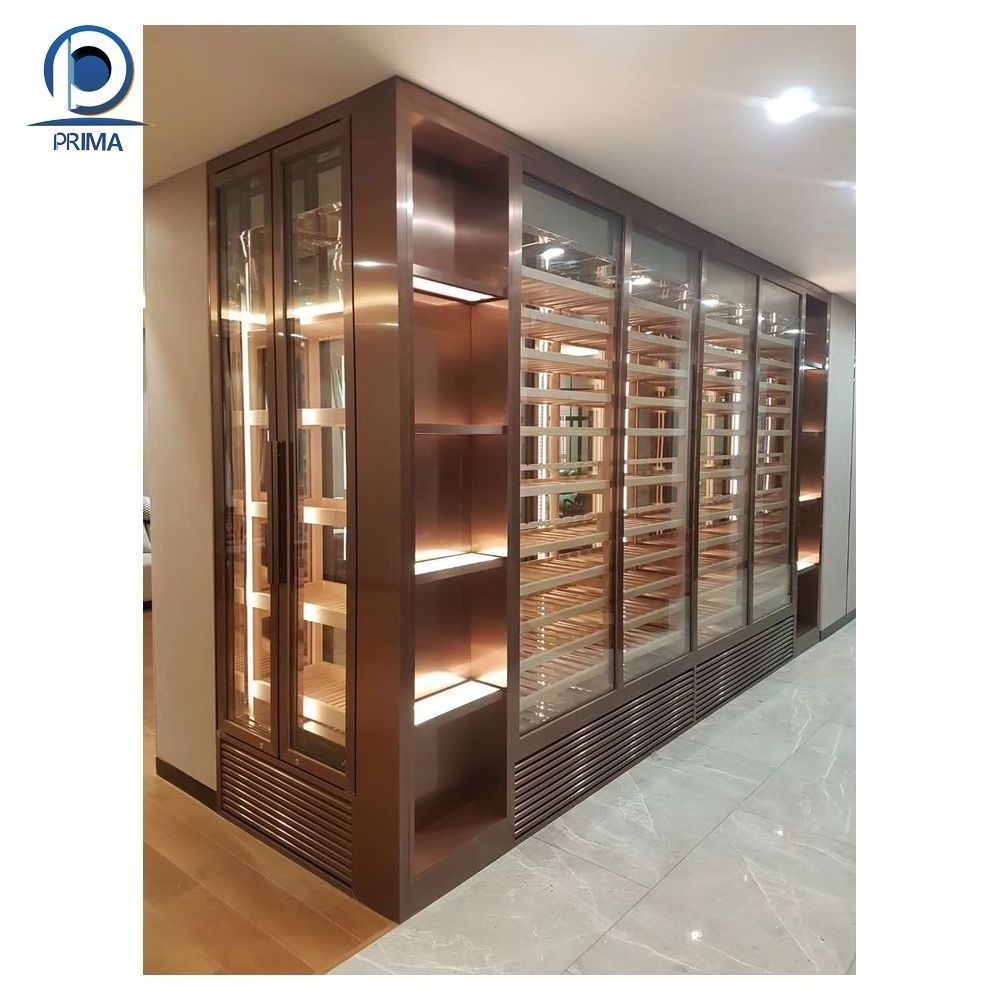 Prima Customized Stainless Steel Wine Cabinet Display Frame Wine Rack Cabinet Living Room Bar Wine Cabinet