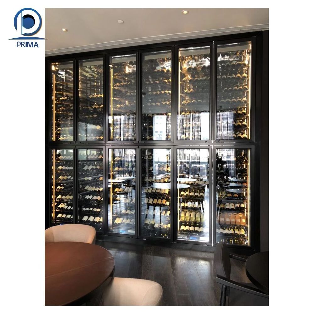 Prima Customized Stainless Steel Wine Cabinet Display Frame Wine Rack Cabinet Living Room Bar Wine Cabinet