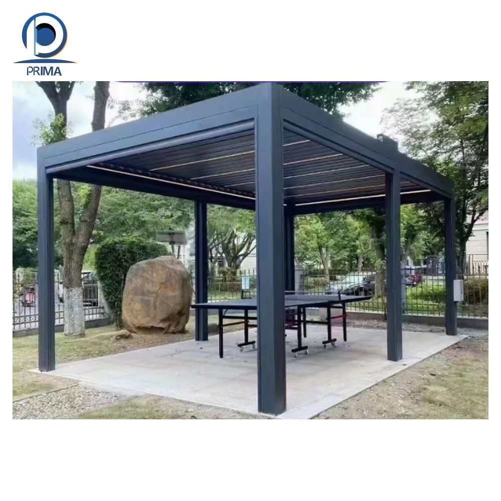 Prima Slatted Pergola Aluminum Waterproof Louver Gazebo Outdoor Bioclima For Garden Pavilion