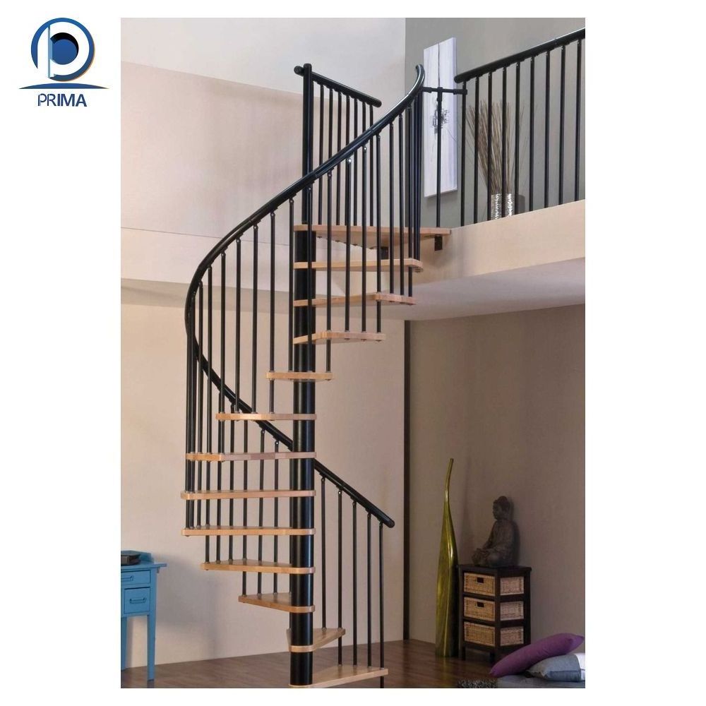 Prima factory supplying spiral staircase with post railing outdoor used spiral staircase for sale