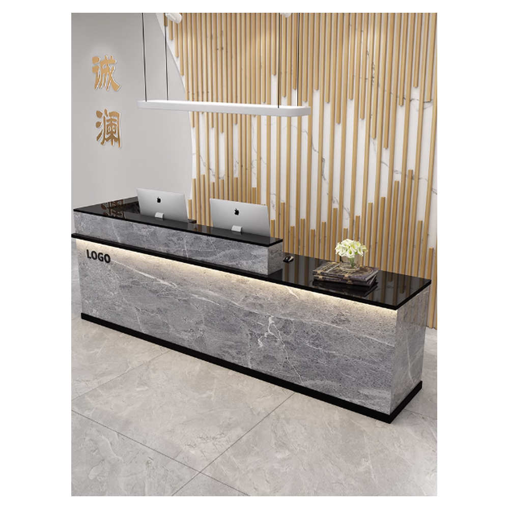 Prima Modern luxury pink beauty salon spa wooden reception desk