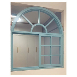 Prima  CE half moon windows solid wood half circle window arched french window design