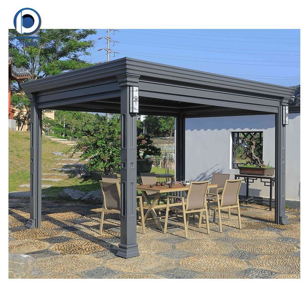 Prima Smart Automatic Aluminium Awning Patio Outdoor Garden Pool Furniture Opening Louver Roof Gazebo Electric Pavilion