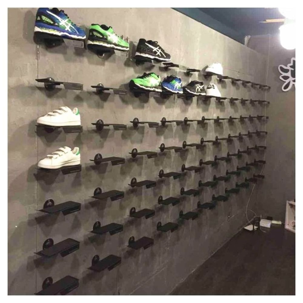 Prima Customized Shoe Shop Interior Design Fashion Display Cabinet Glass Shoe Shop Display Cabinet