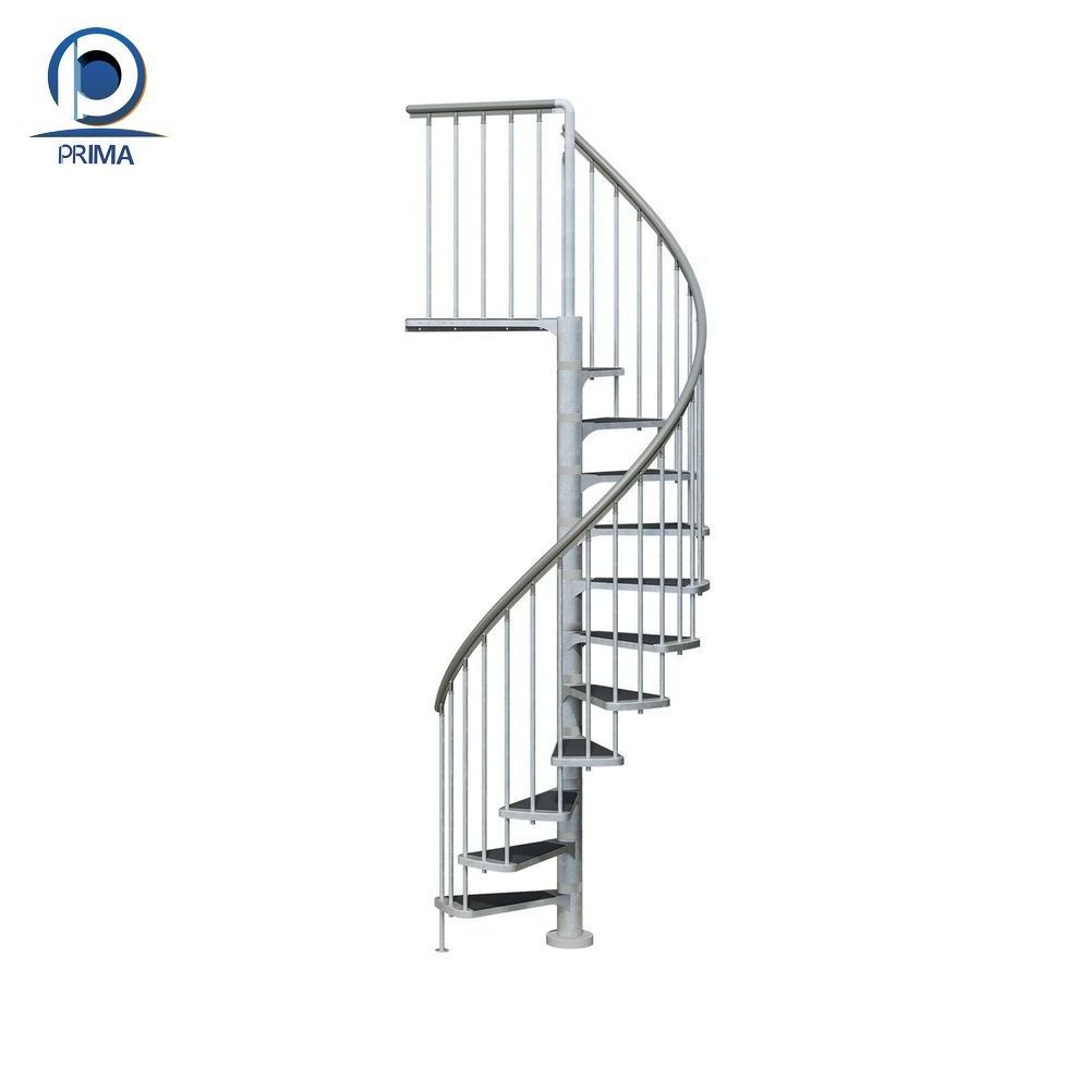 Prima factory supplying spiral staircase with post railing outdoor used spiral staircase for sale