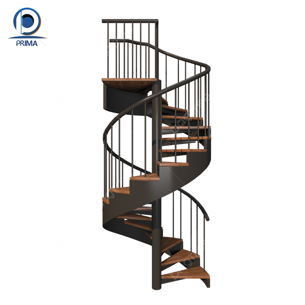 Prima factory supplying spiral staircase with post railing outdoor used spiral staircase for sale