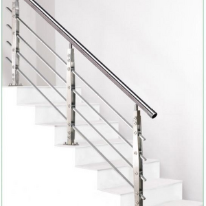 304 Stainless Steel Solid Rod Balustrade / Bar Railing and Wood Handrail