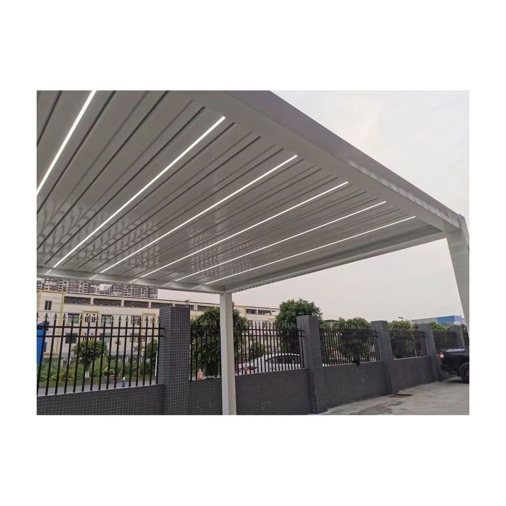 Prima Patios Waterproof Garden Gazebo Shade Roof System Cheap Exterior Louvered Pergola Aluminium Outdoor Gazebos