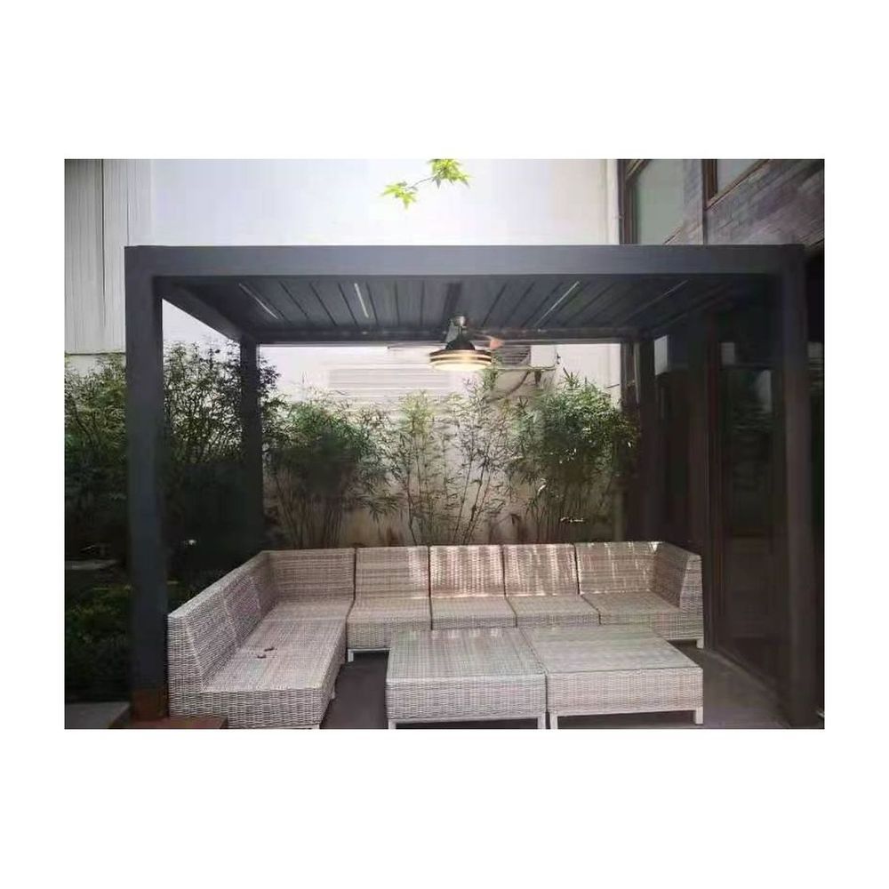 Prima Patios Waterproof Garden Gazebo Shade Roof System Cheap Exterior Louvered Pergola Aluminium Outdoor Gazebos