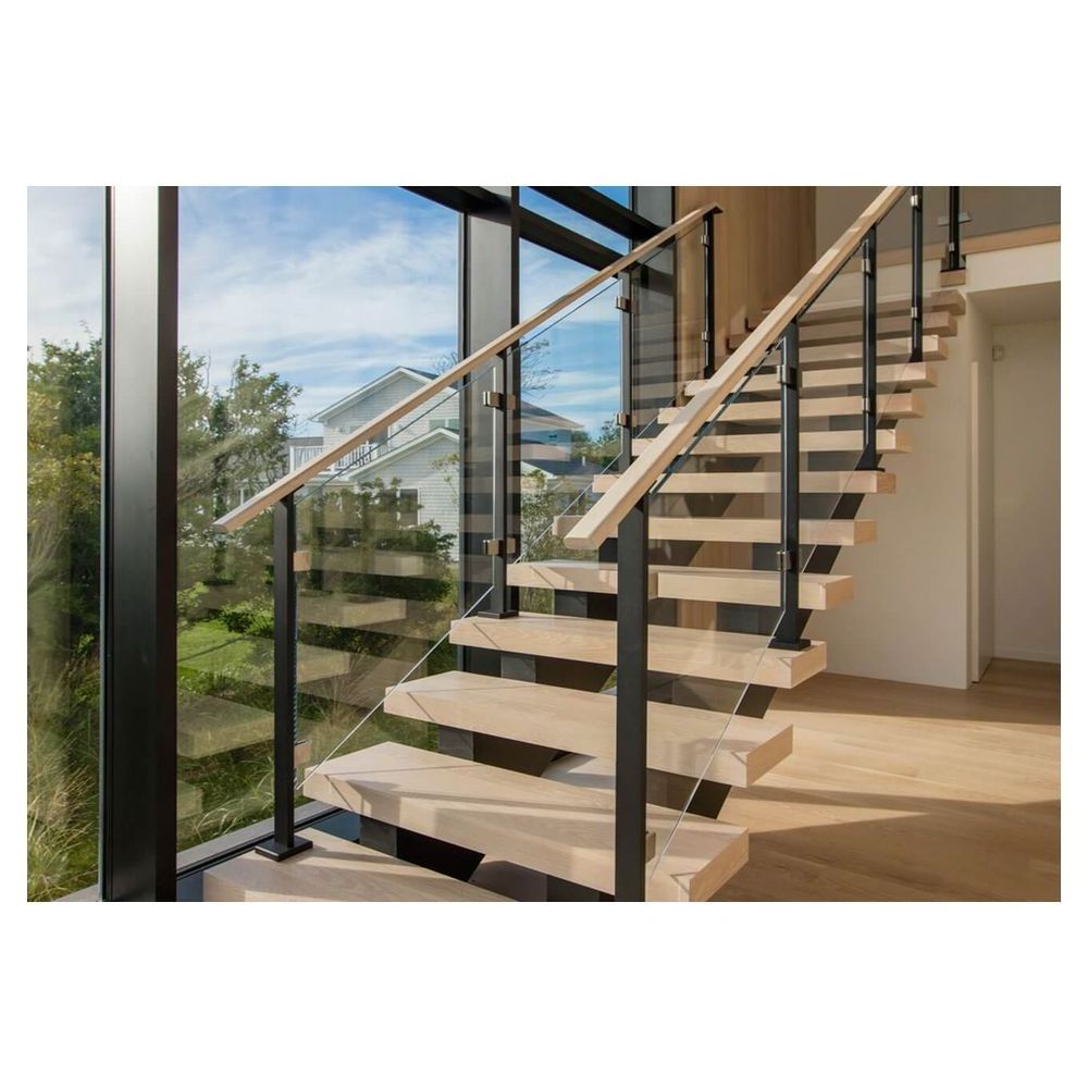 Prima Beautiful Indoor or Outdoor Stainless Steel Solid Rod Balustrade /Hollow Bar Railing and Modern Wood Handrail