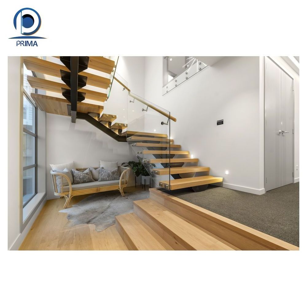 Prima Beautiful Indoor or Outdoor Stainless Steel Solid Rod Balustrade /Hollow Bar Railing and Modern Wood Handrail