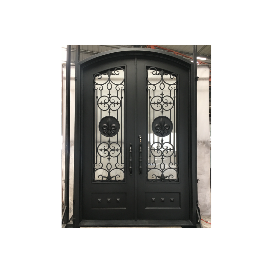 Prima Luxury Exterior Main Entry Wrought Iron Door Designs Wrought Iron Factory Price Entrance Security Steel Door For Home