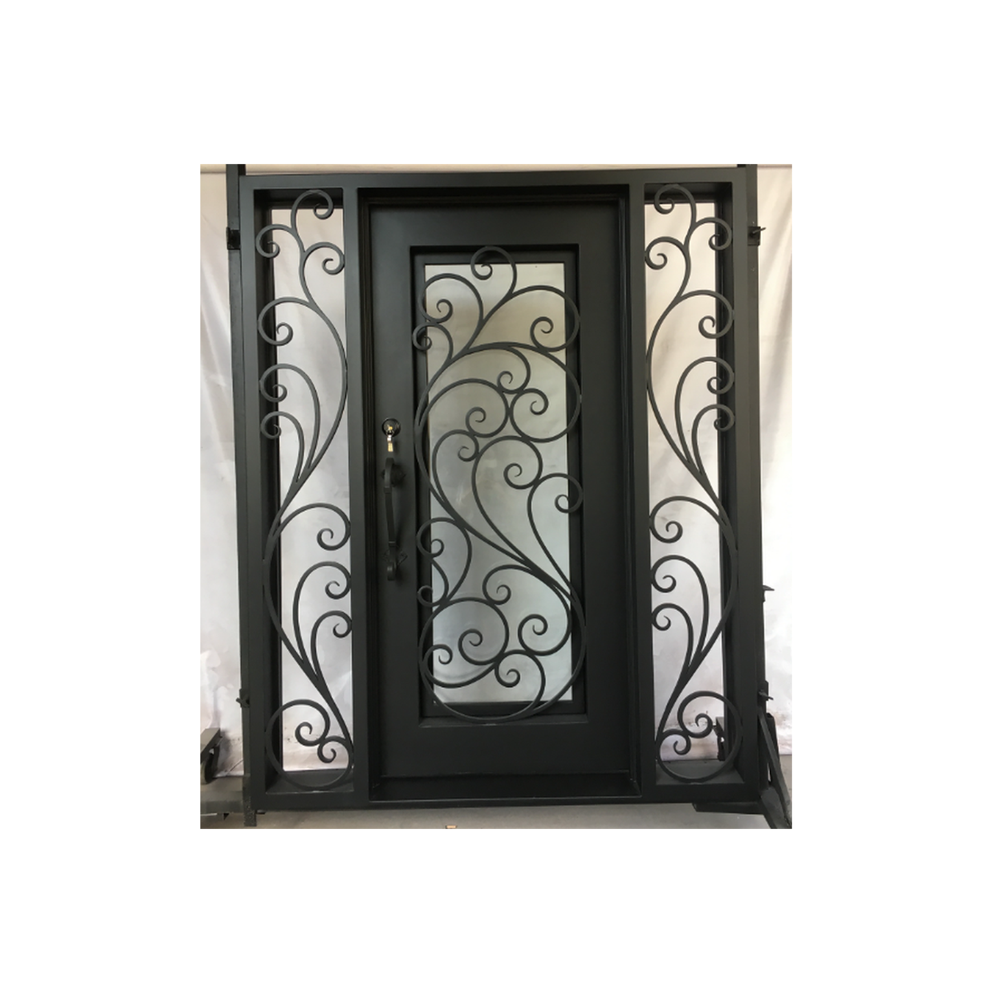 Prima Luxury Exterior Main Entry Wrought Iron Door Designs Wrought Iron Factory Price Entrance Security Steel Door For Home