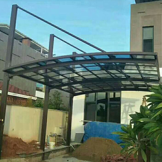 Modern Cantilever Garage Aluminium Carports With Polycarbonate Roof for wholesale