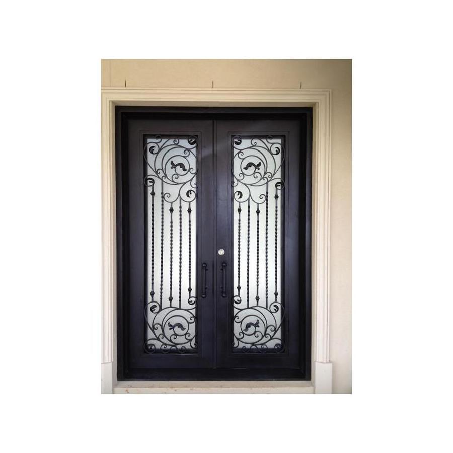 Prima Wrought Iron Door Main Entrance Metal Wrought Iron Door With Flower Grill Design