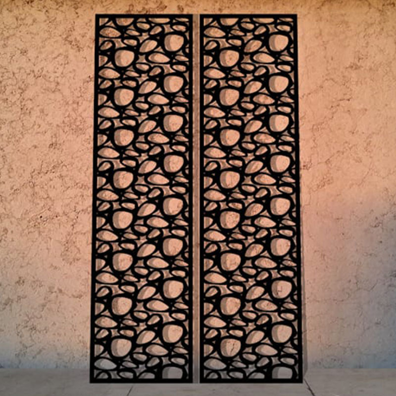 decorative aluminium laser cut screen divider panel waterfall wall