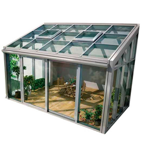 Aluminum Frame Laminated Glass House  Standing Sun Rooms Balcony Sunroom kit