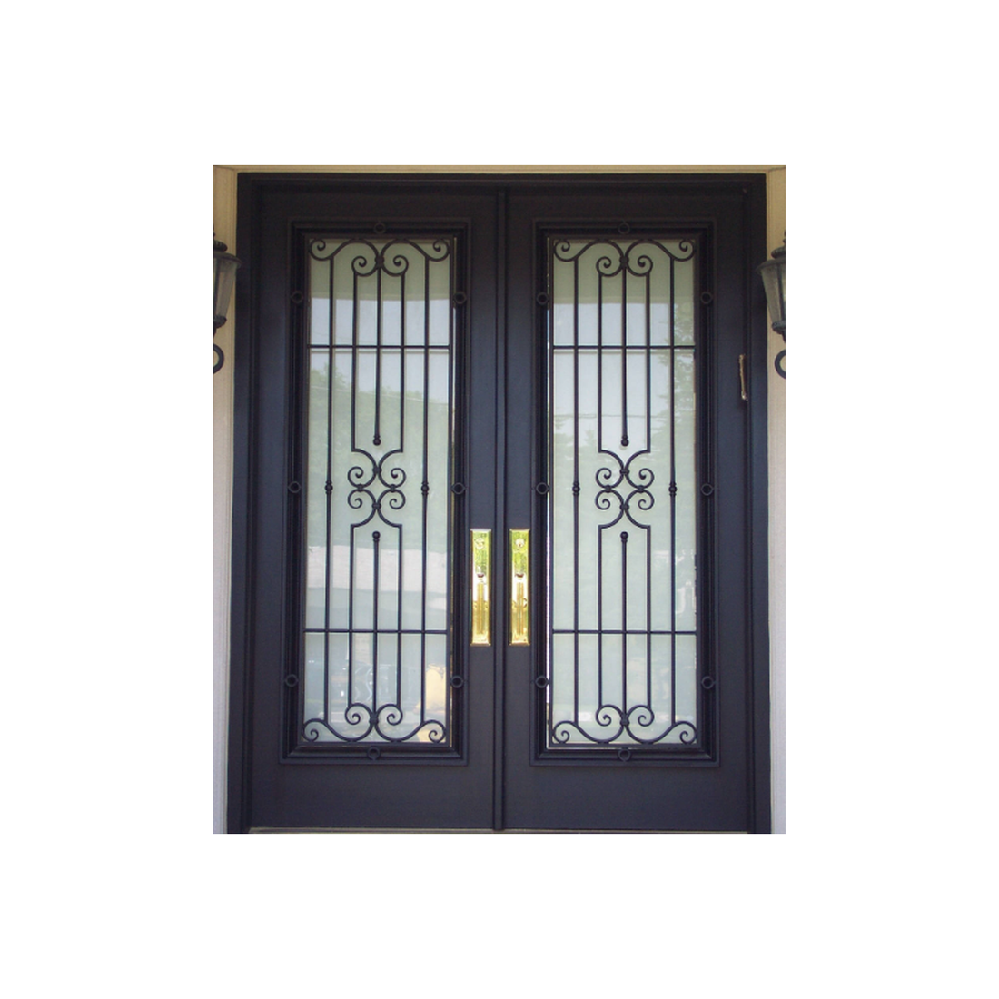 Prima Luxury Exterior Main Entry Wrought Iron Door Designs Wrought Iron Factory Price Entrance Security Steel Door For Home