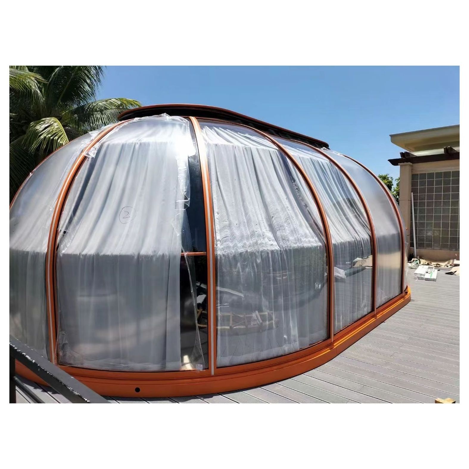 Prima Heated Bubble Tent With BalloonsGiant Transparent Inflatable Crystal Igloo Dome Bubble Tent