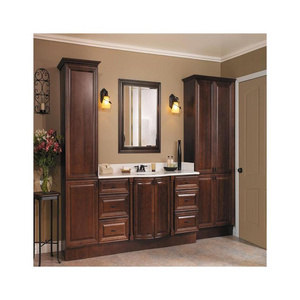 Bathroom Vanity Antique Solid Wood Bathroom Vanity With Marble Counter And Sink