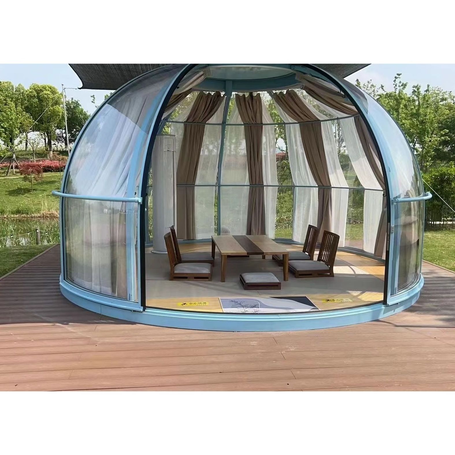 Prima Heated Bubble Tent With BalloonsGiant Transparent Inflatable Crystal Igloo Dome Bubble Tent