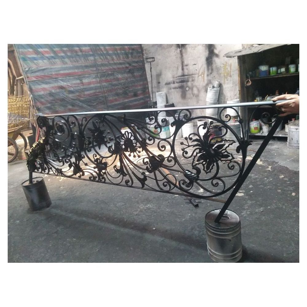 Prima outdoor wrought iron stair railing ornamental wrought iron railing bracket price of the meter iron railing