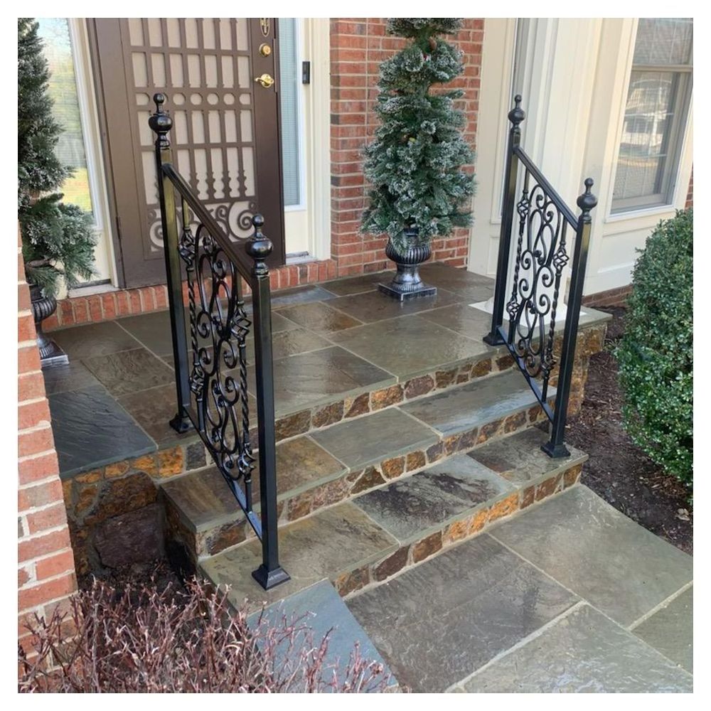 Prima outdoor wrought iron stair railing ornamental wrought iron railing bracket price of the meter iron railing