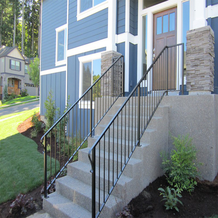 Curved wrought iron railing balcony fence for security