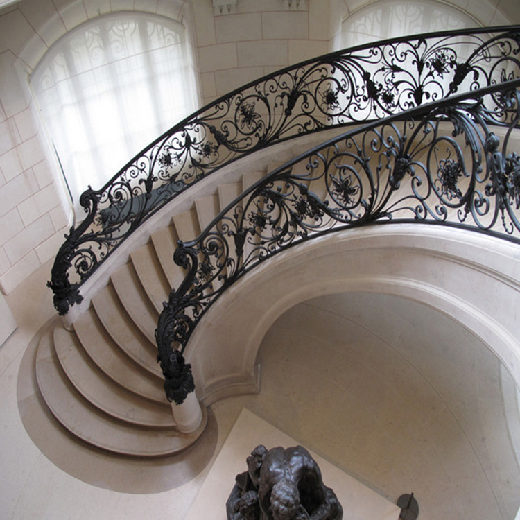 Wrought Iron Metal Interior Wall Stair Railings