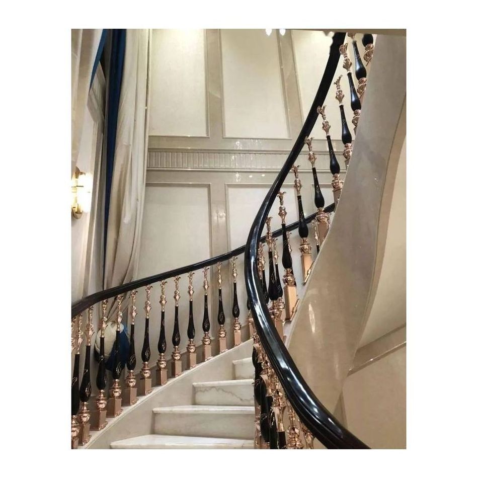 Optima Curved Staircase Modern Customized Metal Stringer Curved Staircase Curved Stair Railing Kits