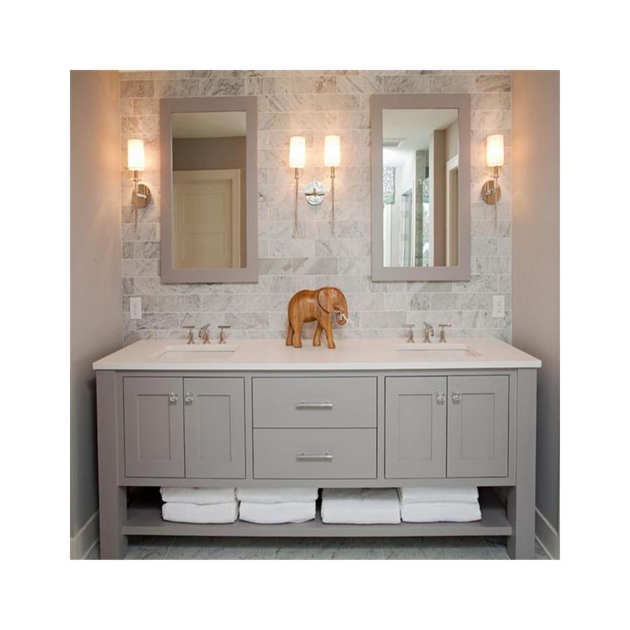 Bathroom Vanity Antique Solid Wood Bathroom Vanity With Marble Counter And Sink