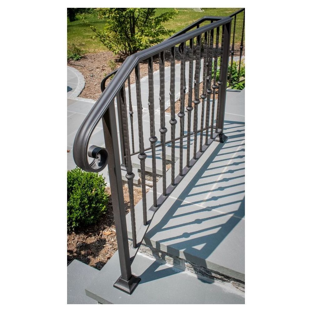 Prima outdoor wrought iron stair railing ornamental wrought iron railing bracket price of the meter iron railing