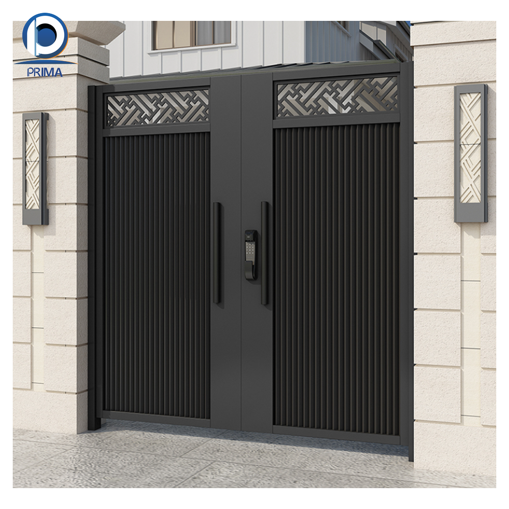 Prima Wrought iron glass door exterior cast design pictures courtyard villa hotel steel doors swing double entry doors