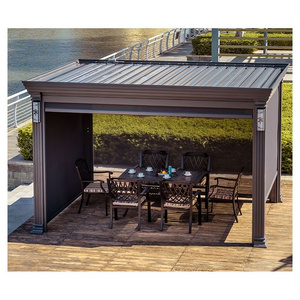 Prima Custom high quality metal pergola louver pergola gazebo kits Waterproof aluminum pergola roof louver