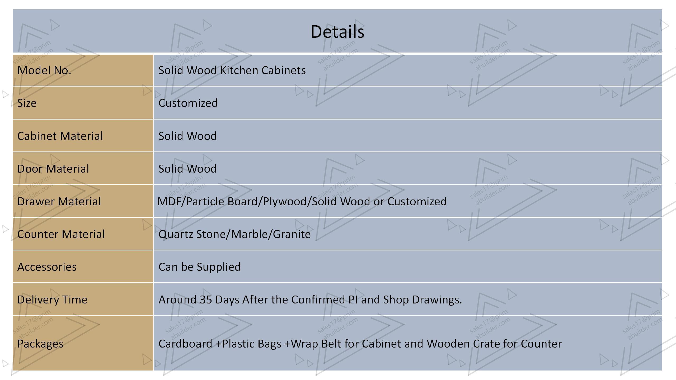 Modern Practical Design Cherry Wood Solid Wood Kitchen Cabinet ...