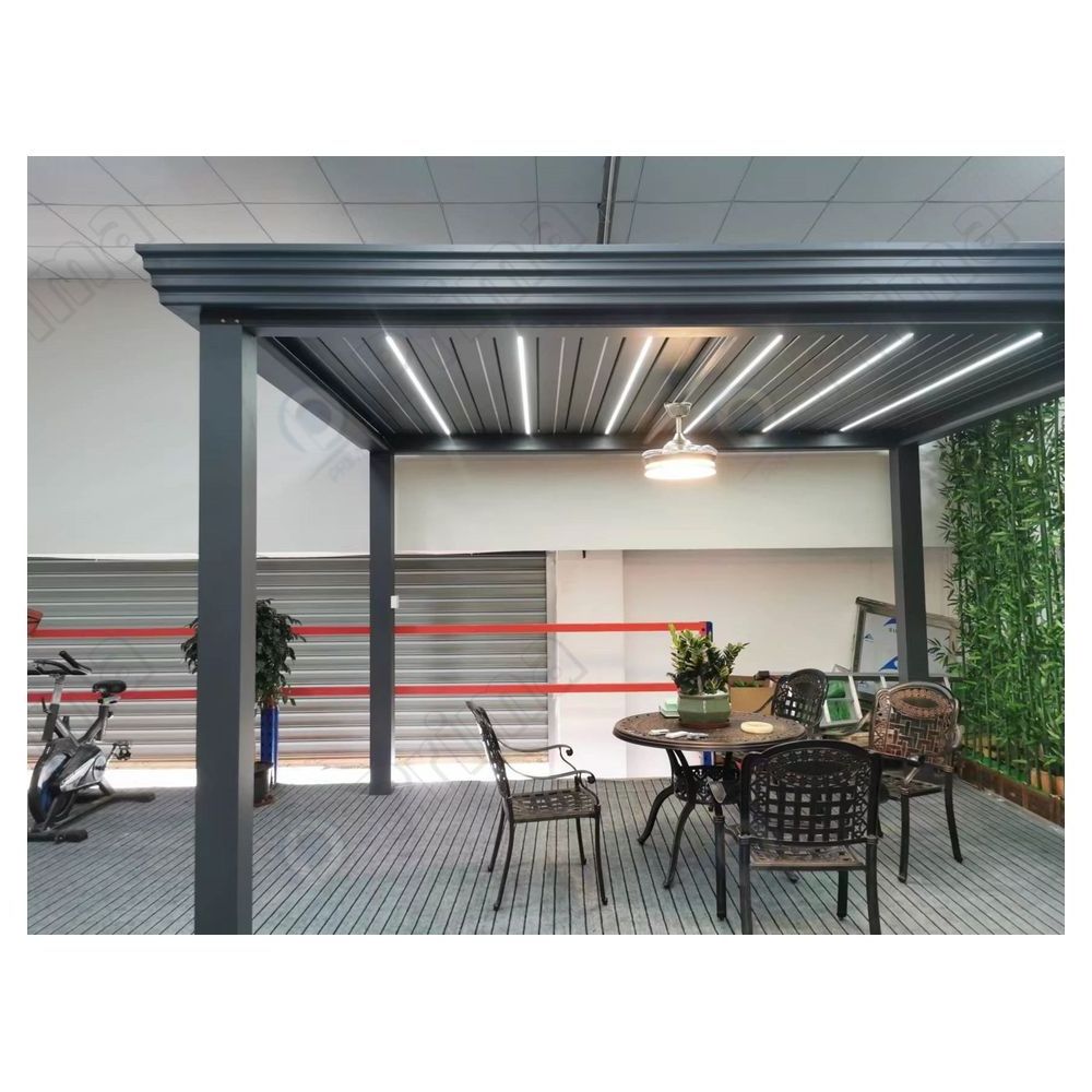 Prima Motorized Automatic Horizontal Retractable Aluminum Pergola Outdoor Sun Room Awning for Glass Balcony Shade Canopy