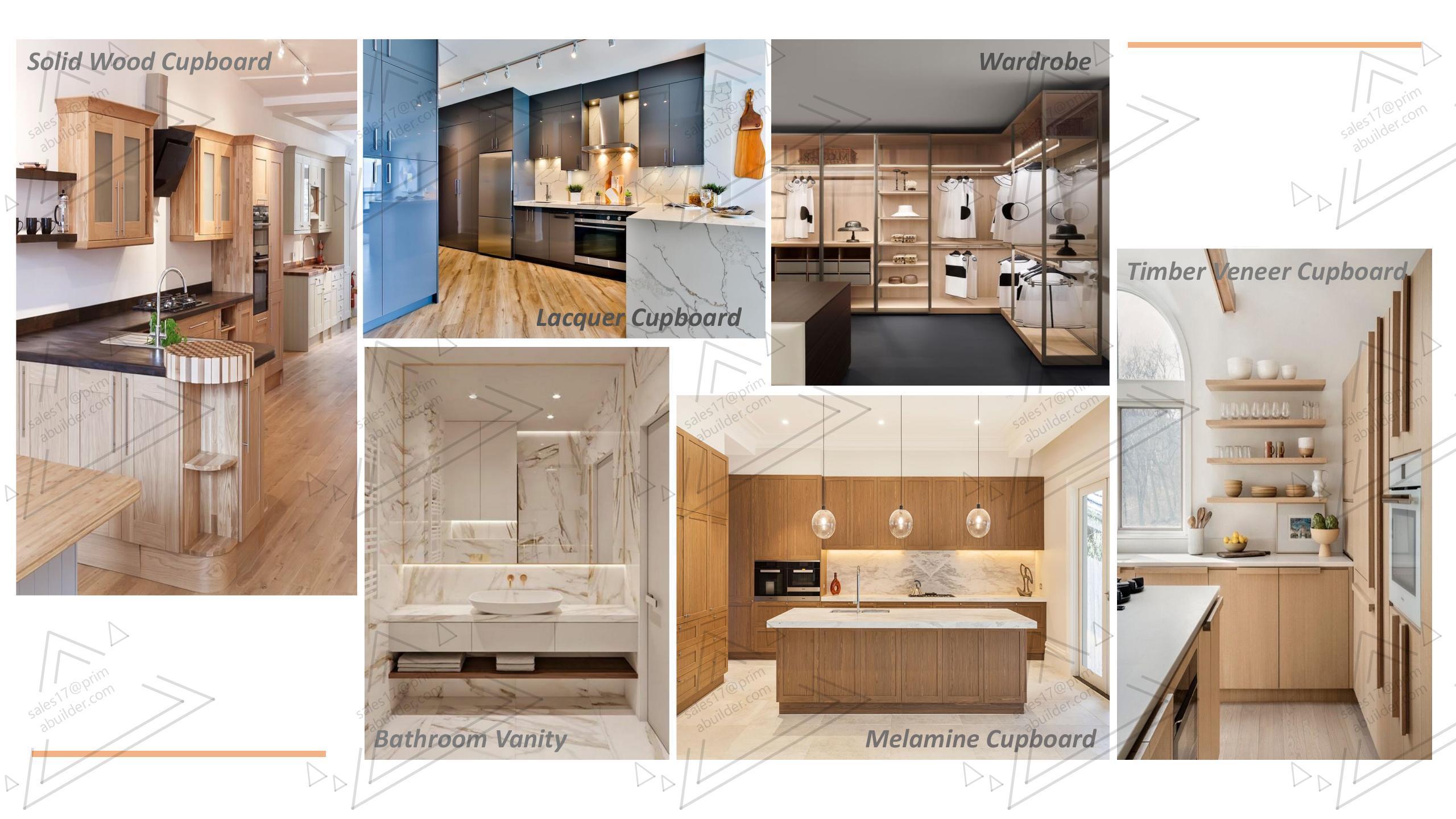 Modern Practical Design Cherry Wood Solid Wood Kitchen Cabinet ...