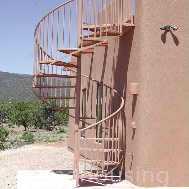 Prima Simple spiral stair as fire escape corrosion resistant spiral stair outdoor design galvanized steel stair