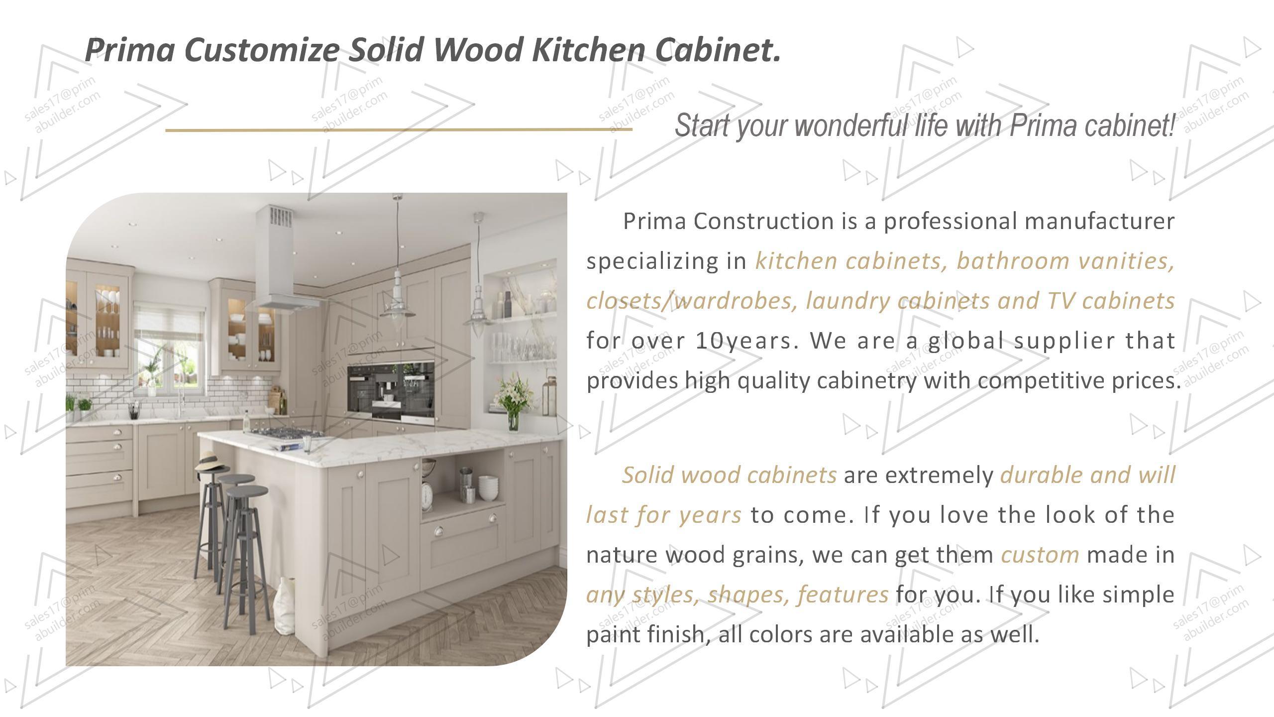 Modern Practical Design Cherry Wood Solid Wood Kitchen Cabinet ...