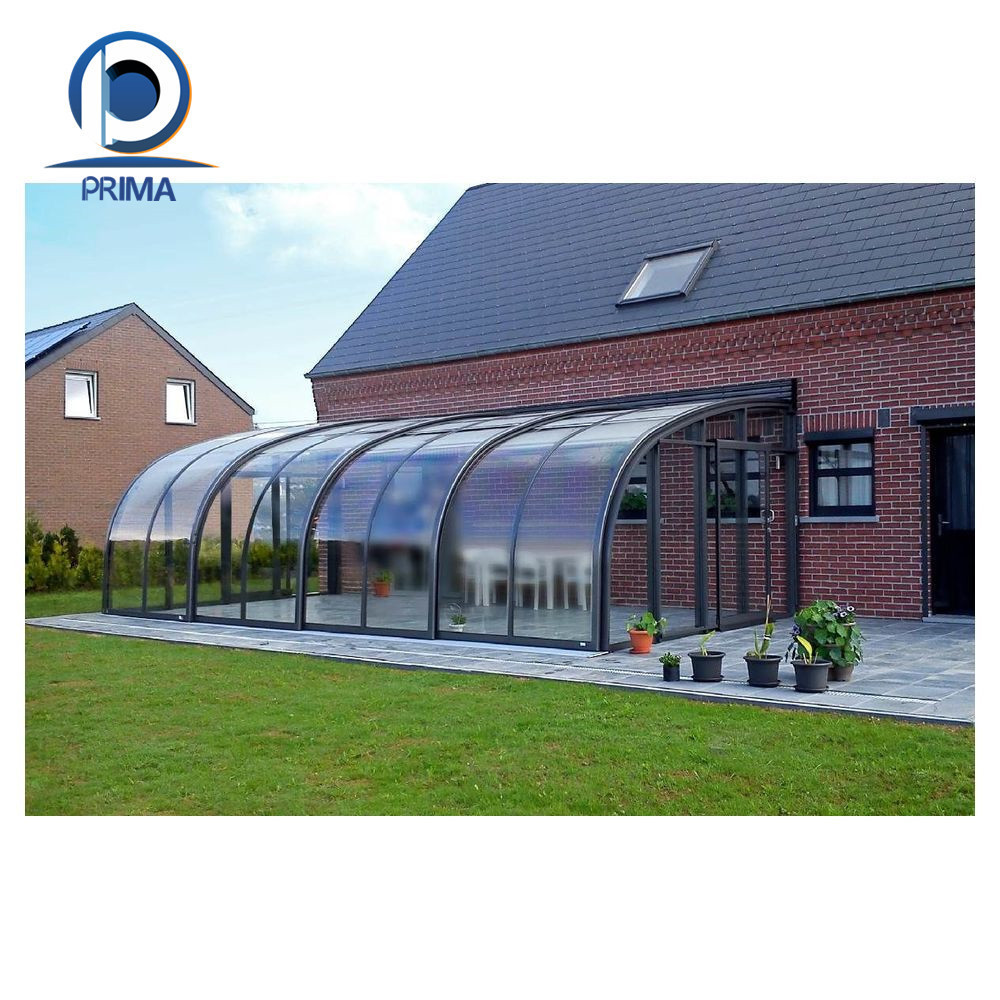 Prima Customized Cheap Sunroom Kits Outdoor Aluminum Glass Sunrooms 4 Season Prefabricated