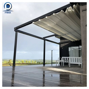 Prima Aluminium PVC Waterproof Garden Patio Cover Gazebo Opening Roofs Folding Pergola Motorized Retractable Roof