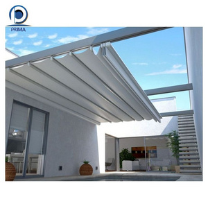 Prima New Design PVC Retractable Pergola Roof Motorized Pergola PVC Material