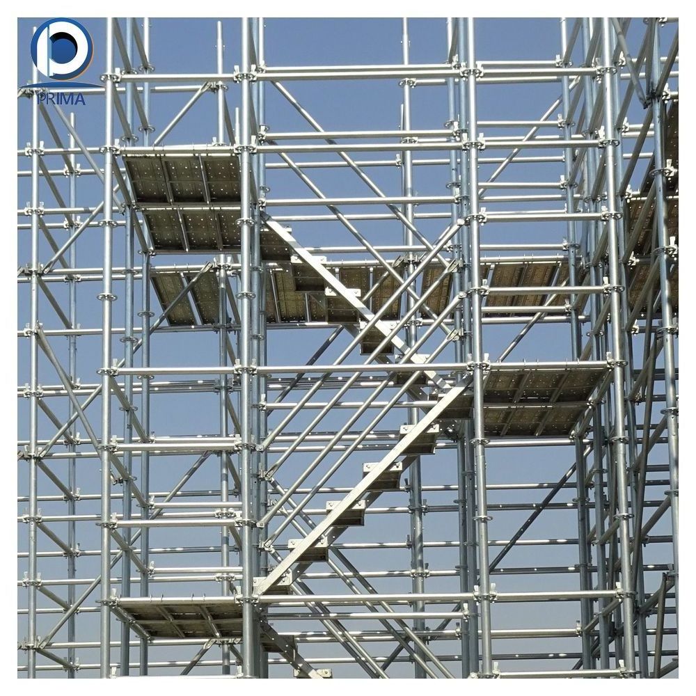 Prima Steel Swing Stage Construction System Steps Ringlock Coupler Plank Frame Scaffold