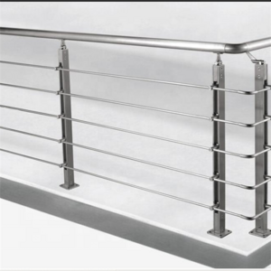 Railing   easy install square  post   modern design for staircase   stainless steel rod bar railing