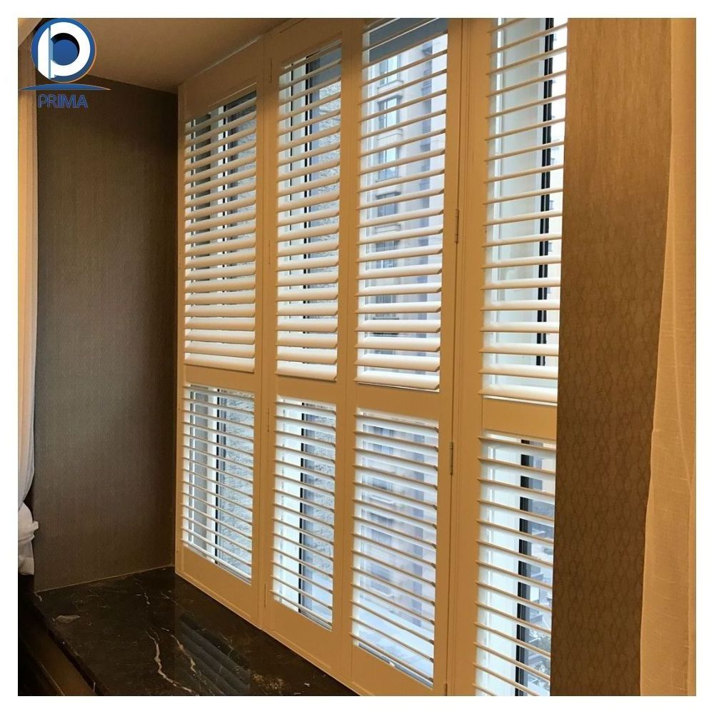 Prima Wholesale Timer Blinds Venetian Patio Shutter Wooden Plantation Shutters