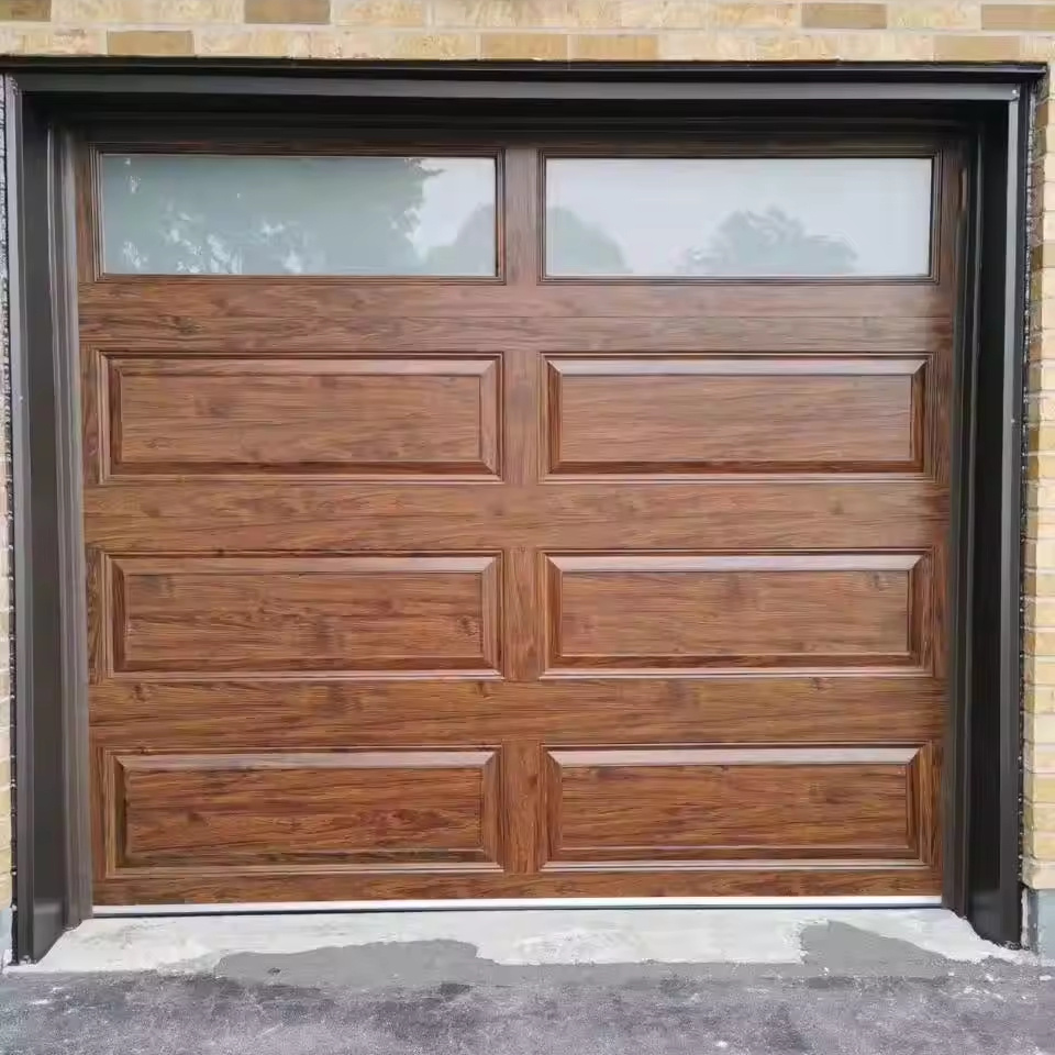 Prima Motor Transparent Security Metal Side Sliding Garage Door Wood Skins