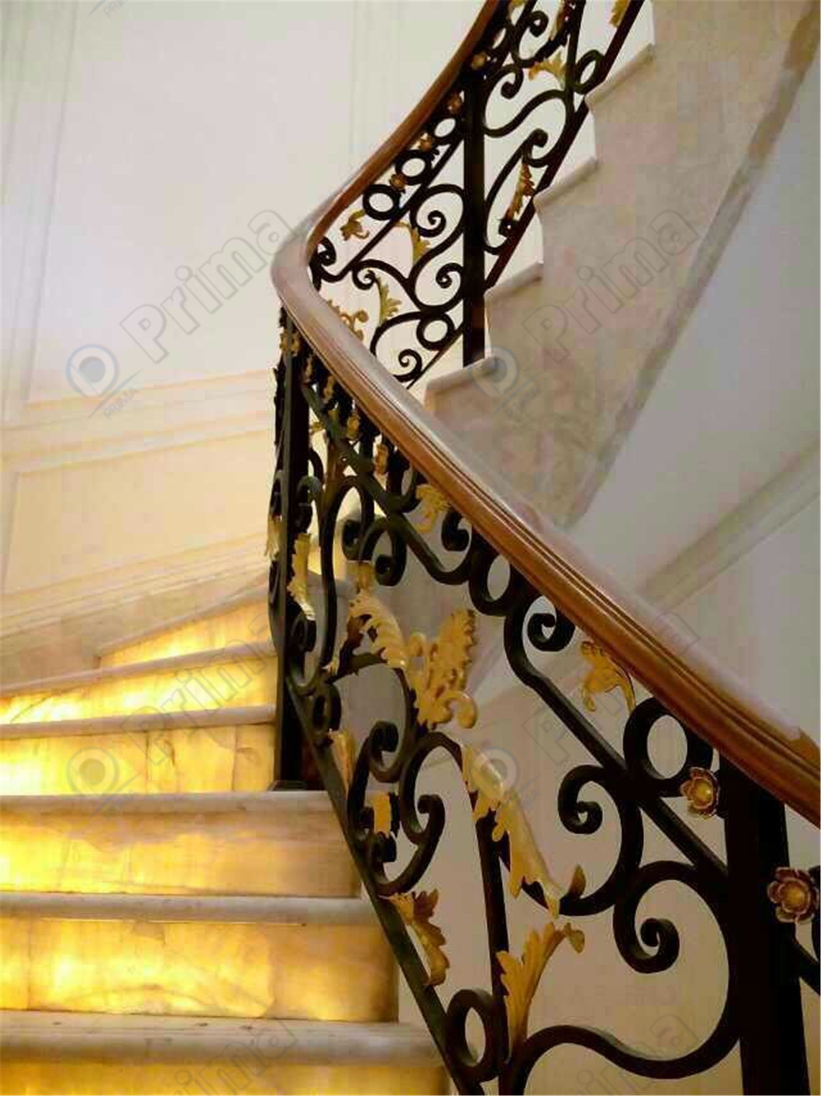 Top selling wrought iron staircase railing mold for concrete ground