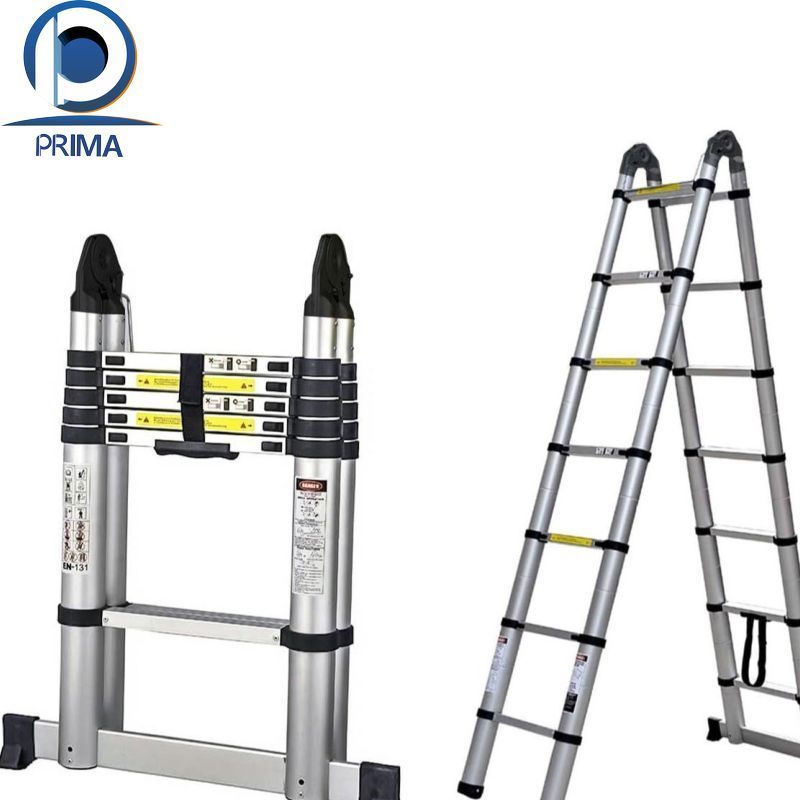 PRIMA Aluminium Wall Mounted Vertical Pull Down Attic Access Folding Loft Ladder With Door